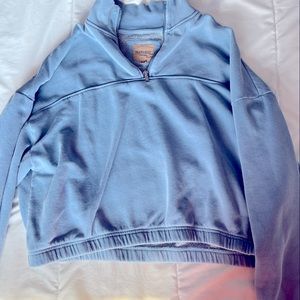 Light blue, size medium cropped quarter zip